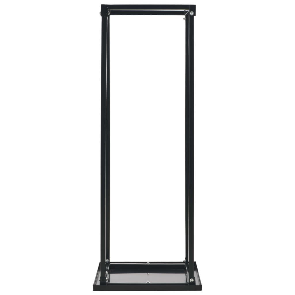 Polttopuuteline alustalla musta 37x37x113 cm teräs - Sisustajankoti.fi