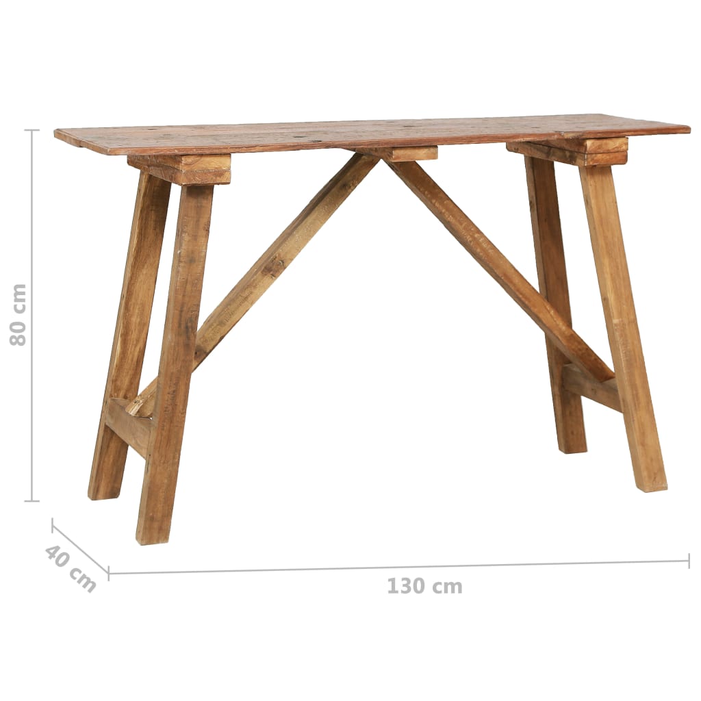Sivupöytä 130x40x80 cm kierrätetty puu - Sisustajankoti.fi