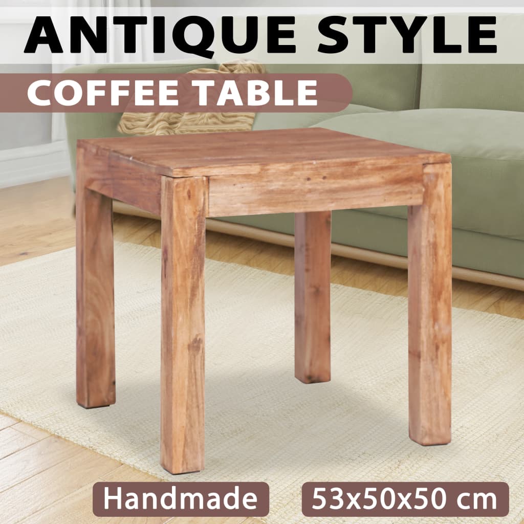 Sohvapöytä 53x50x50 cm täysi uusiokäytetty puu - Sisustajankoti.fi