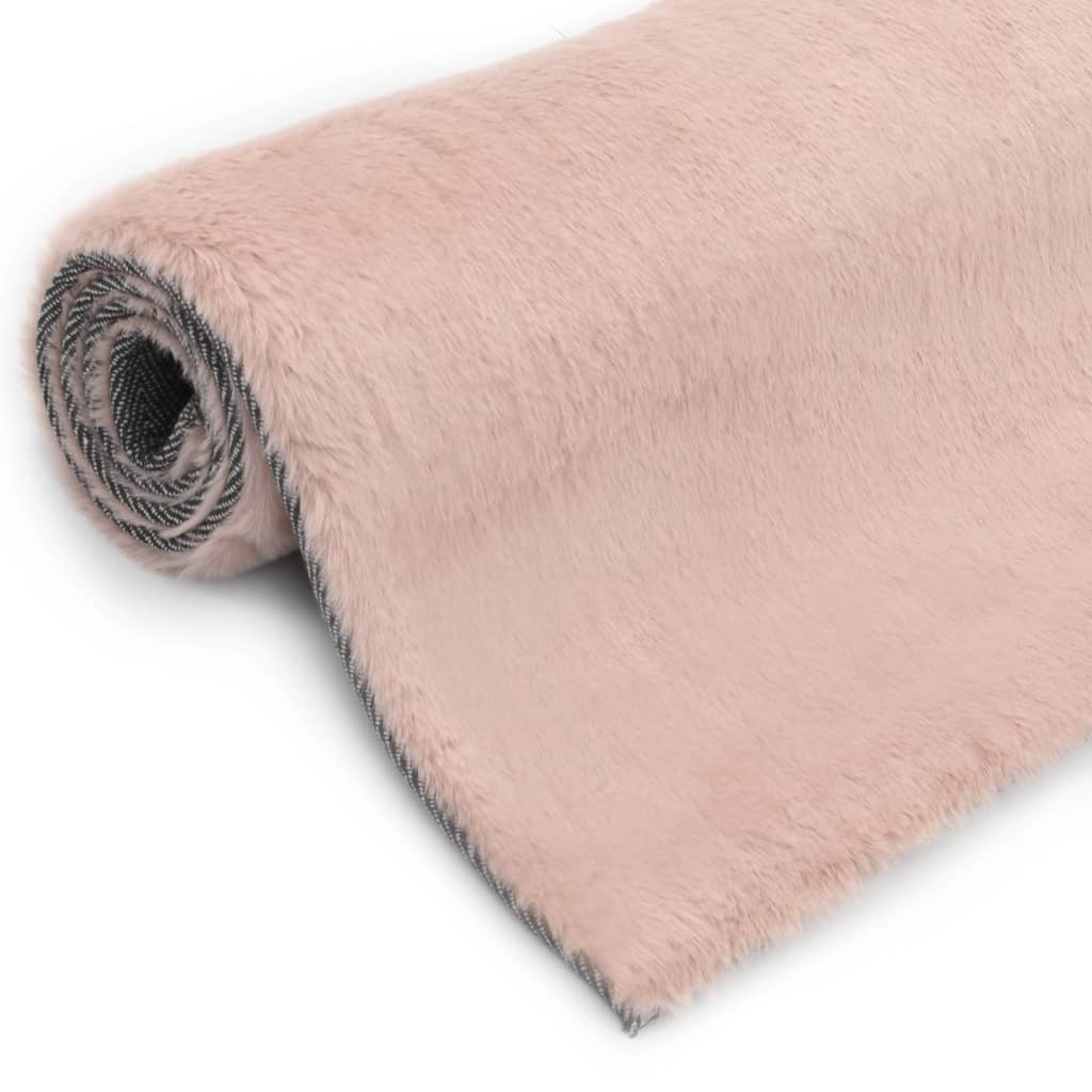 Matto 120x160 cm jäniksen tekonahka vanha pinkki - Sisustajankoti.fi
