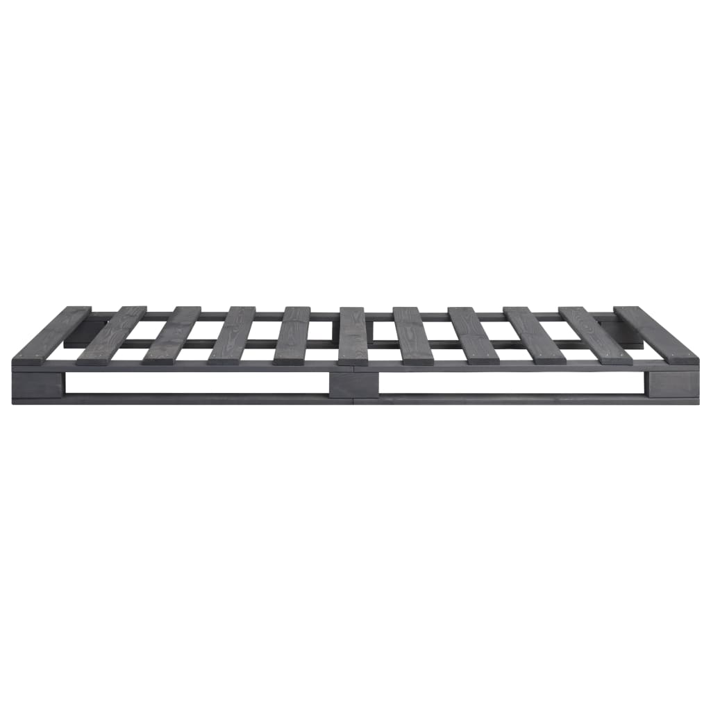 Lavasängynrunko harmaa täysi mänty 90x200 cm - Sisustajankoti.fi