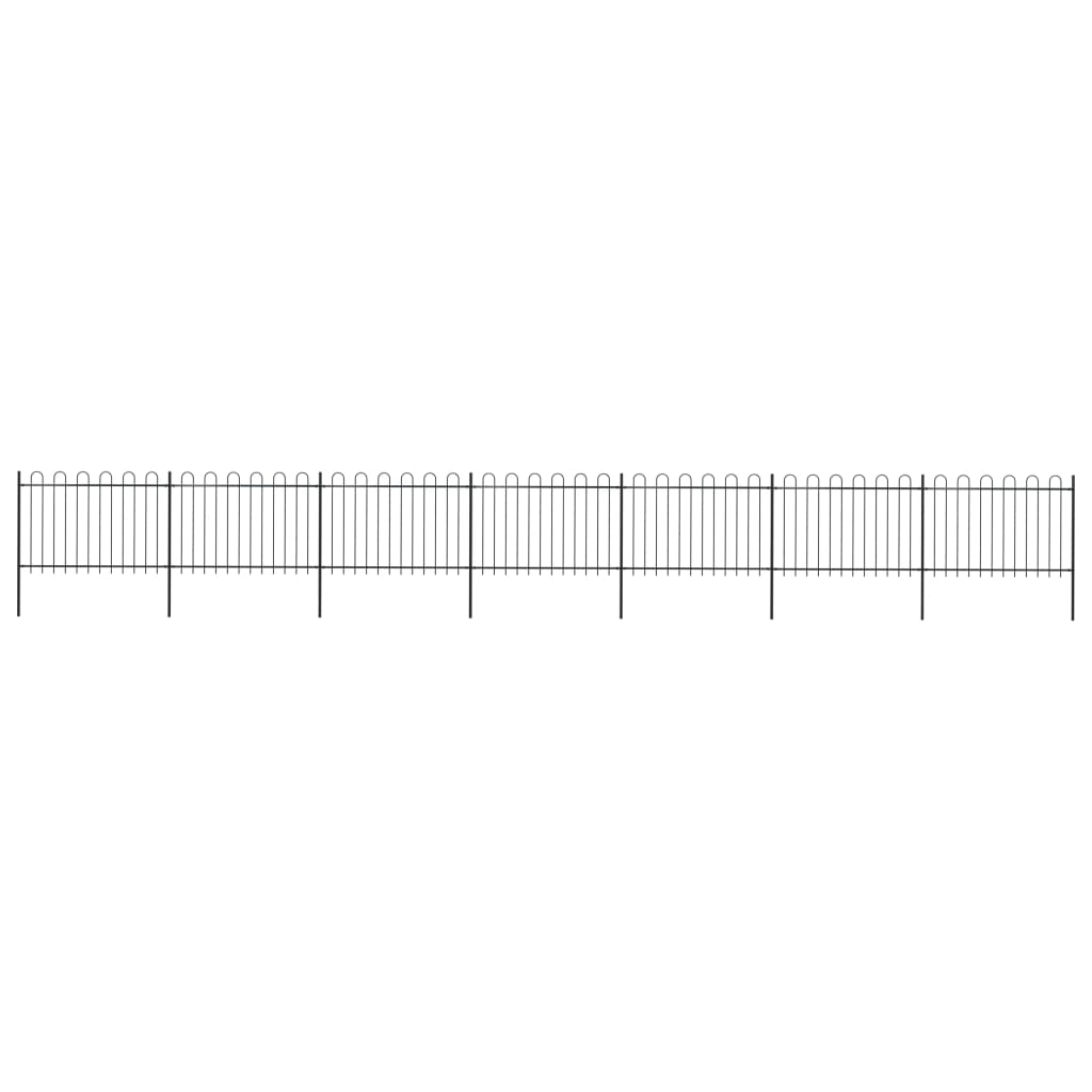 Puutarha-aita kaarikärjillä 11,9x1,2 m teräs musta - Sisustajankoti.fi