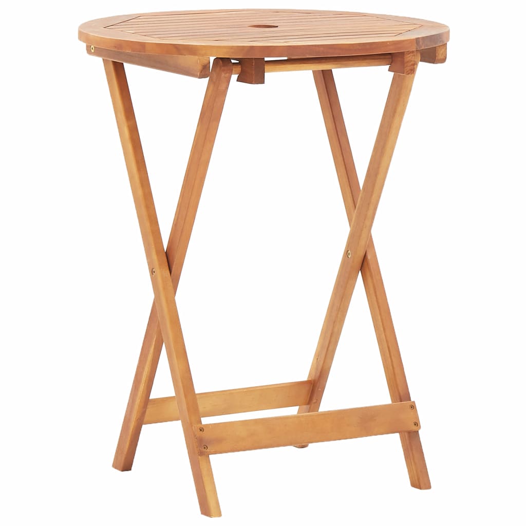 Kokoontaittuva puutarhapöytä 60x75 cm täysi akaasiapuu - Sisustajankoti.fi