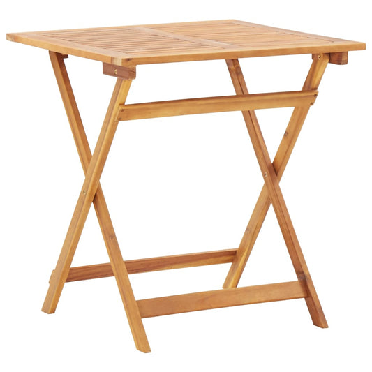 Kokoontaittuva puutarhapöytä 70x70x75 cm täysi akaasiapuu - Sisustajankoti.fi