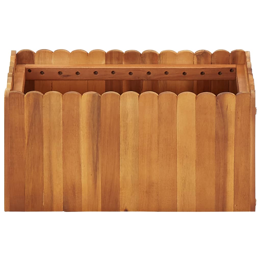 Puutarhan korotettu kukkalaatikko 50x30x25 cm täysi akaasiapuu - Sisustajankoti.fi