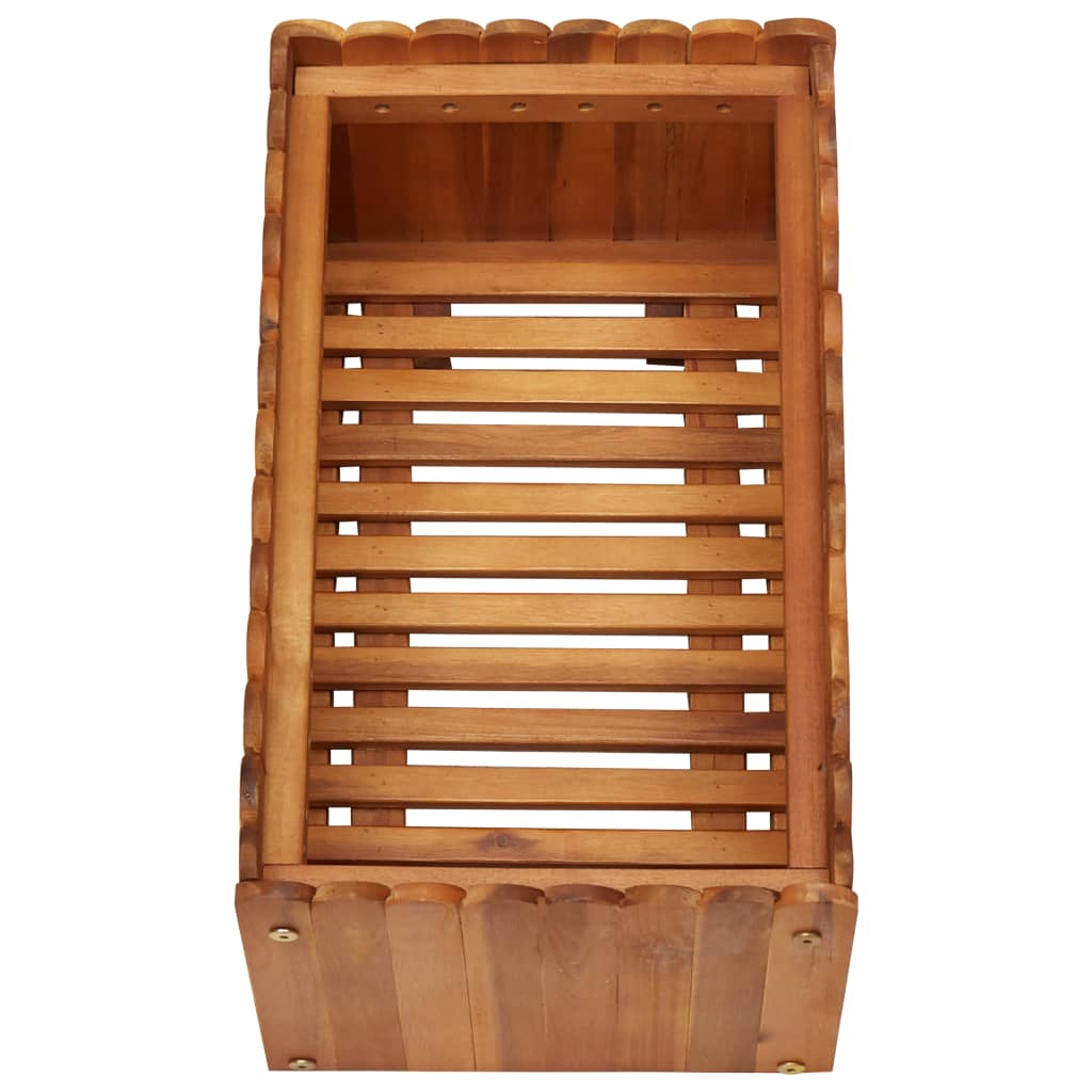 Puutarhan korotettu kukkalaatikko 50x30x25 cm täysi akaasiapuu - Sisustajankoti.fi