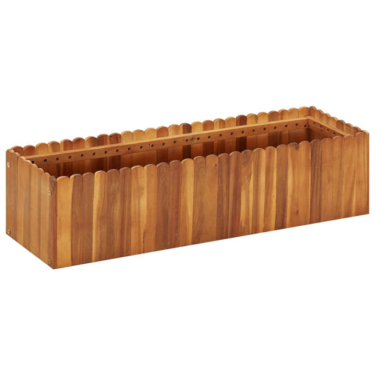 Puutarhan korotettu kukkalaatikko 100x30x25cm täysi akaasiapuu - Sisustajankoti.fi