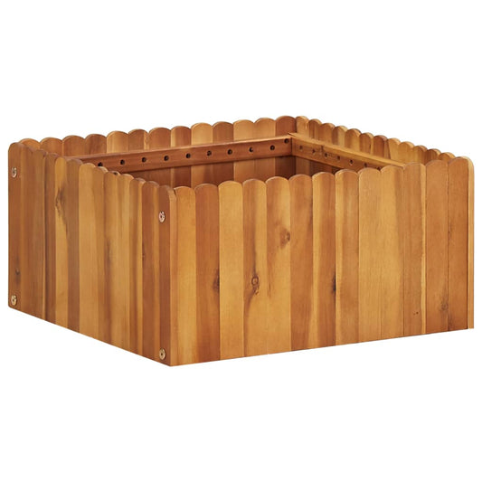 Puutarhan korotettu kukkalaatikko 50x50x25 cm täysi akaasiapuu - Sisustajankoti.fi