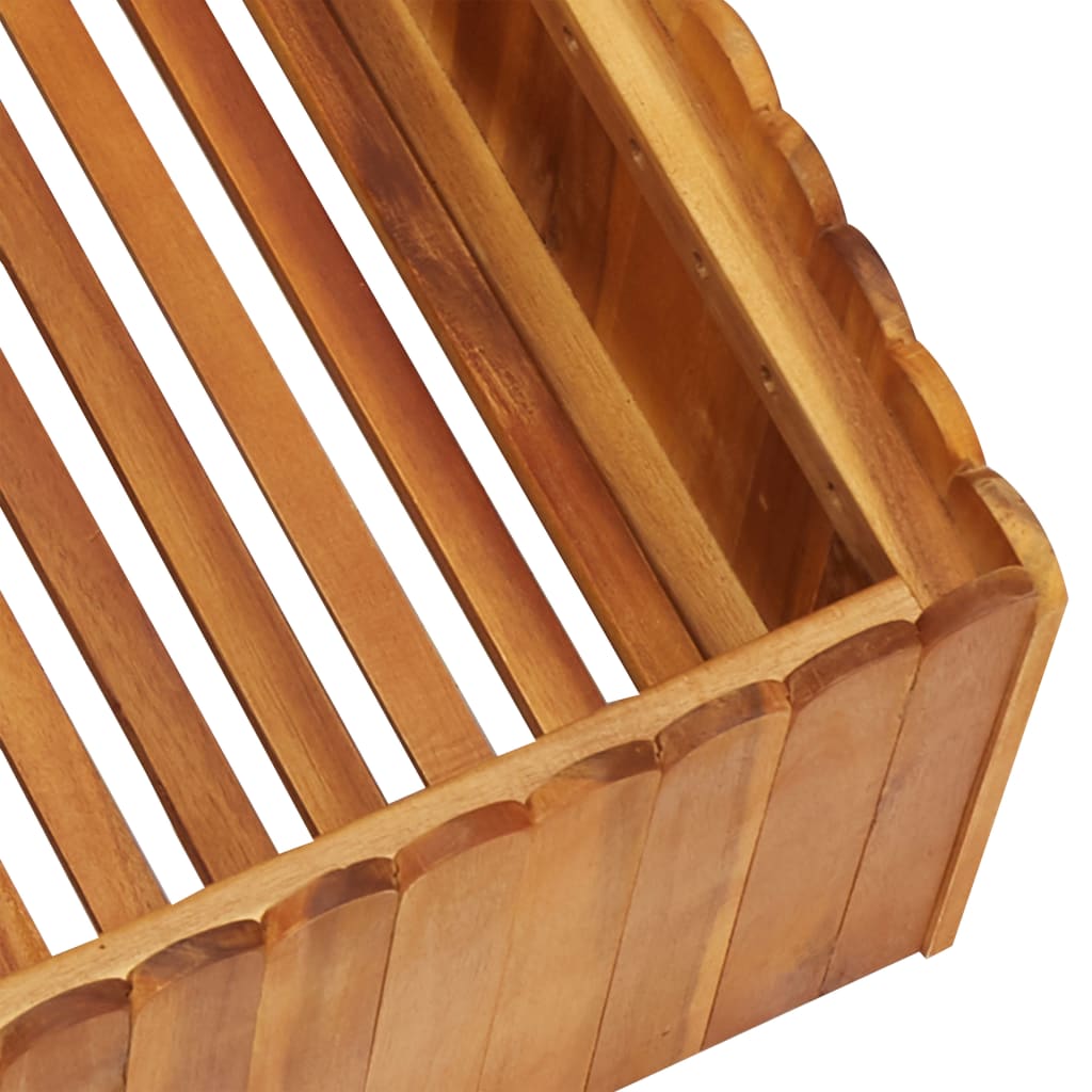 Puutarhan korotettu kukkalaatikko 50x50x25 cm täysi akaasiapuu - Sisustajankoti.fi