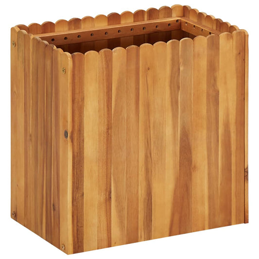 Puutarhan korotettu kukkalaatikko 50x30x50 cm täysi akaasiapuu - Sisustajankoti.fi