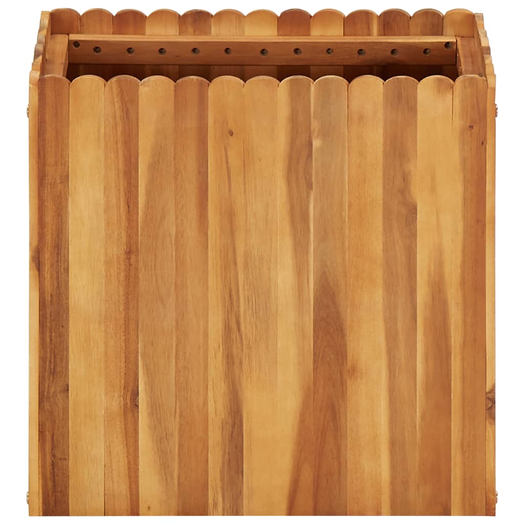 Puutarhan korotettu kukkalaatikko 50x30x50 cm täysi akaasiapuu - Sisustajankoti.fi