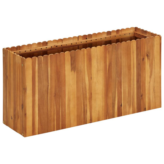 Puutarhan korotettu kukkalaatikko 100x30x50cm täysi akaasiapuu - Sisustajankoti.fi