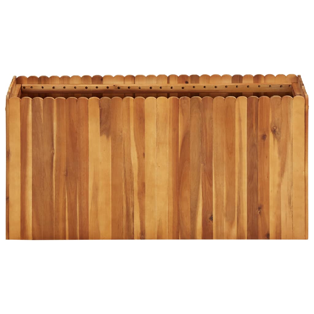 Puutarhan korotettu kukkalaatikko 100x30x50cm täysi akaasiapuu - Sisustajankoti.fi