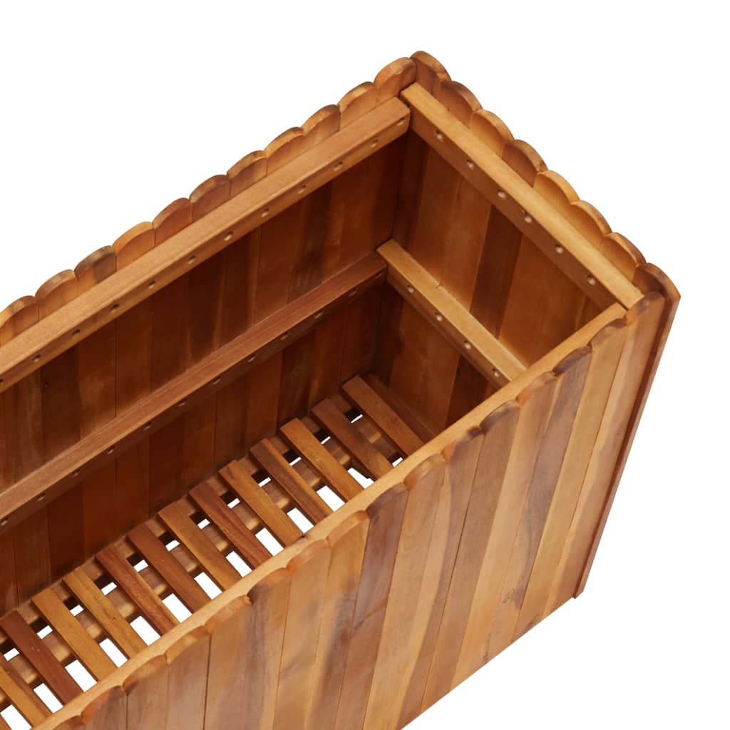 Puutarhan korotettu kukkalaatikko 100x30x50cm täysi akaasiapuu - Sisustajankoti.fi