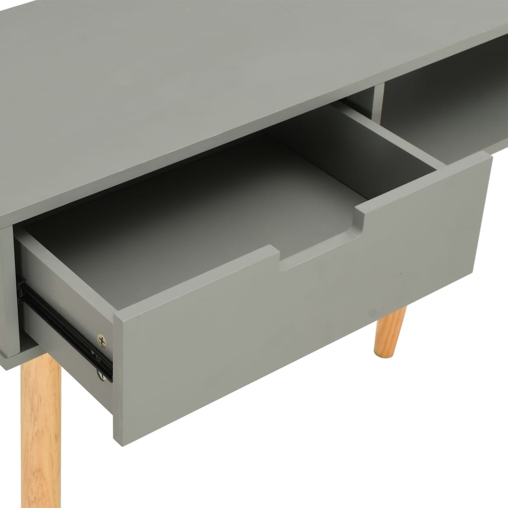 Sivupöytä harmaa 80x30x72 cm täysi mänty - Sisustajankoti.fi