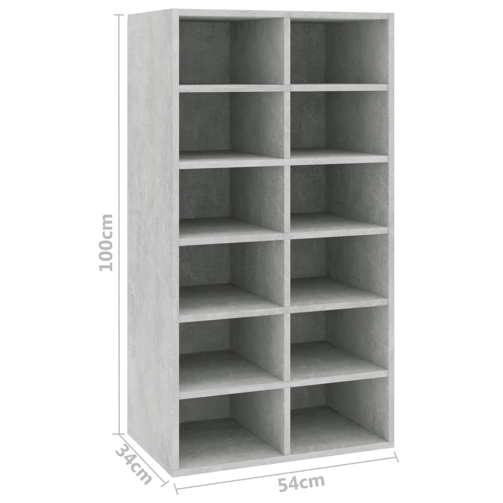 Kenkäteline betoninharmaa 54x34x100 cm - Sisustajankoti.fi