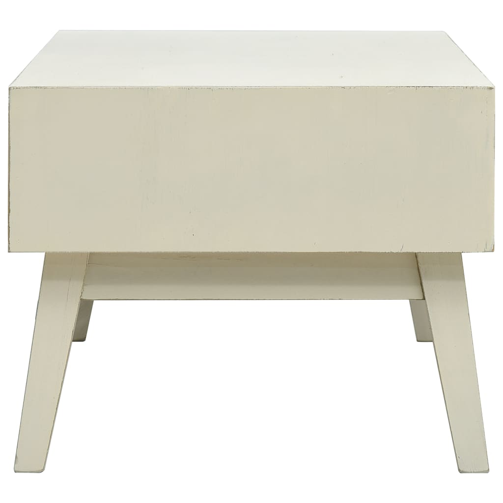 Sohvapöytä 2 laatikolla kaiverrettu harmaa 110x50x40 cm puu - Sisustajankoti.fi