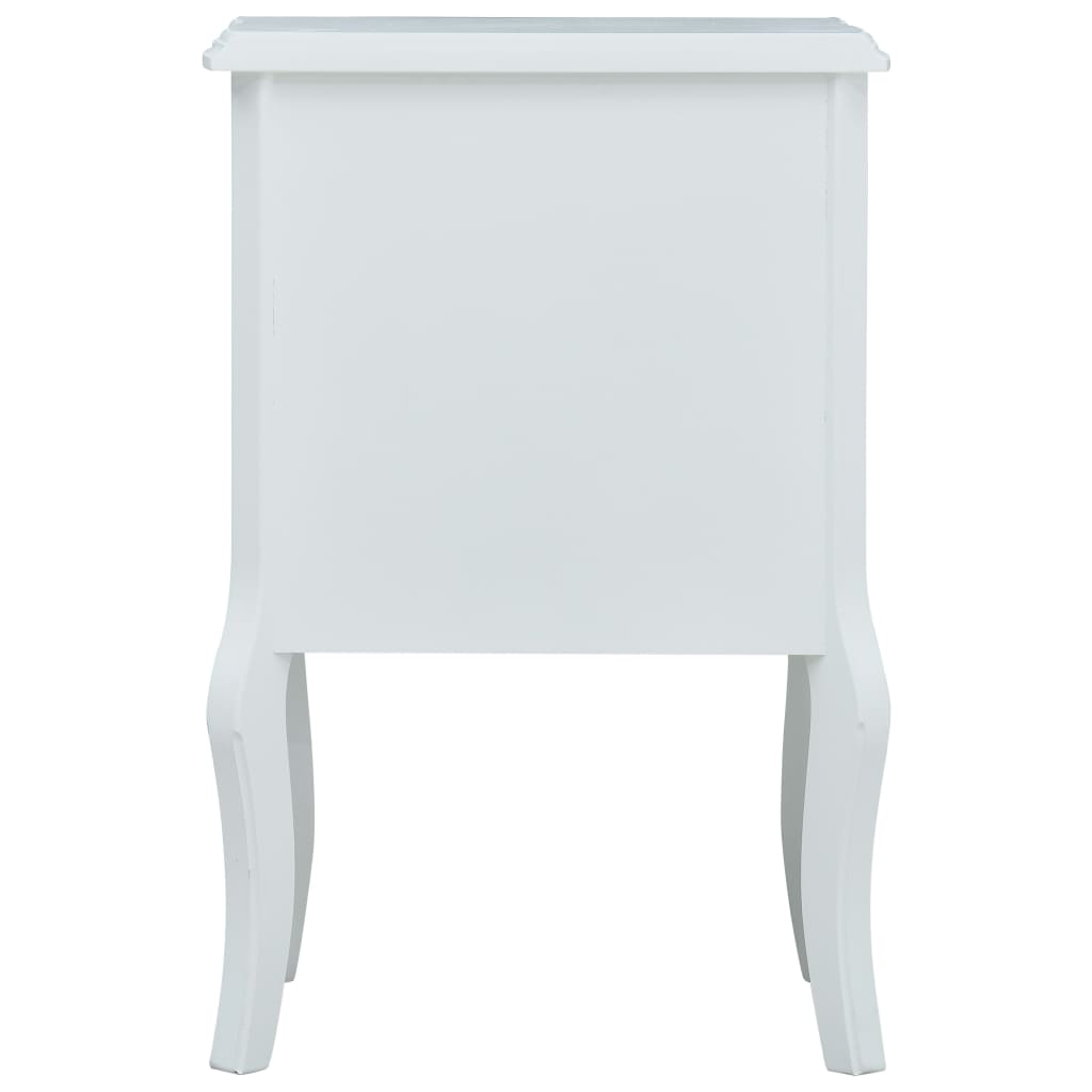 Yöpöytä valkoinen ja harmaa 43x32x65 cm MDF - Sisustajankoti.fi