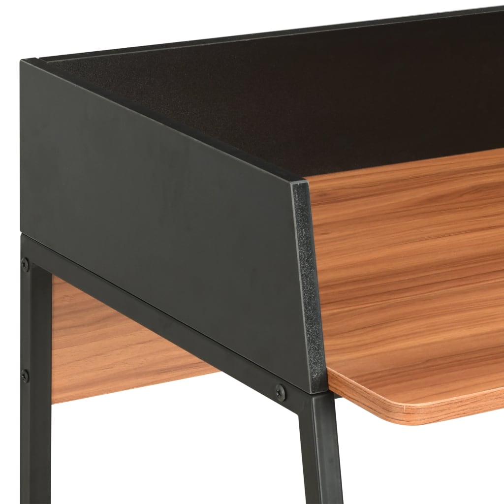 Työpöytä musta ja ruskea 90x60x88 cm - Sisustajankoti.fi
