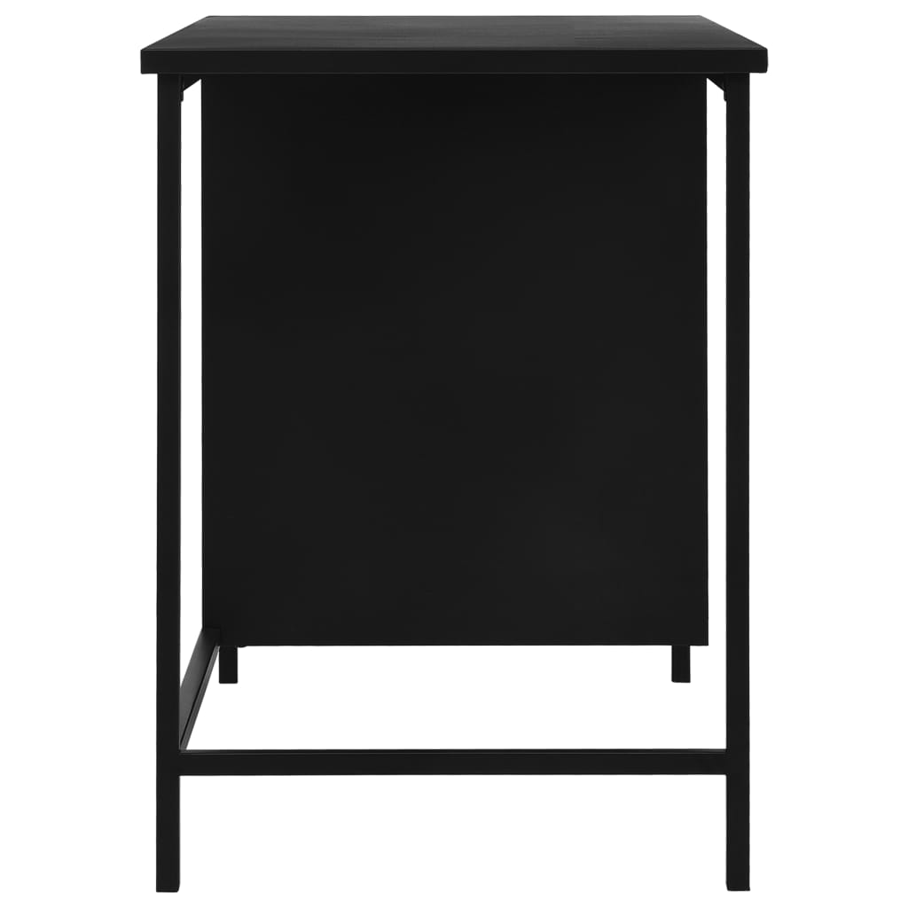 Työpöytä laatikoilla teollinen musta 120x55x75 cm teräs - Sisustajankoti.fi