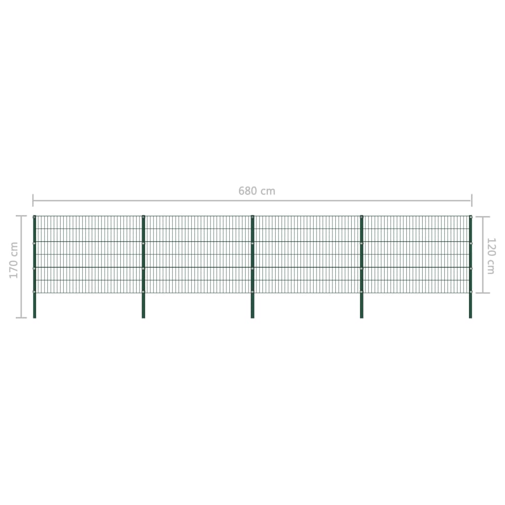Aitapaneeli tolpilla rauta 6,8 m vihreä - Sisustajankoti.fi