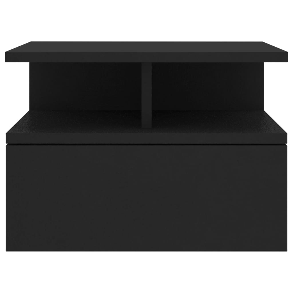 Kelluvat yöpöydät 2 kpl musta 40x31x27 cm - Sisustajankoti.fi