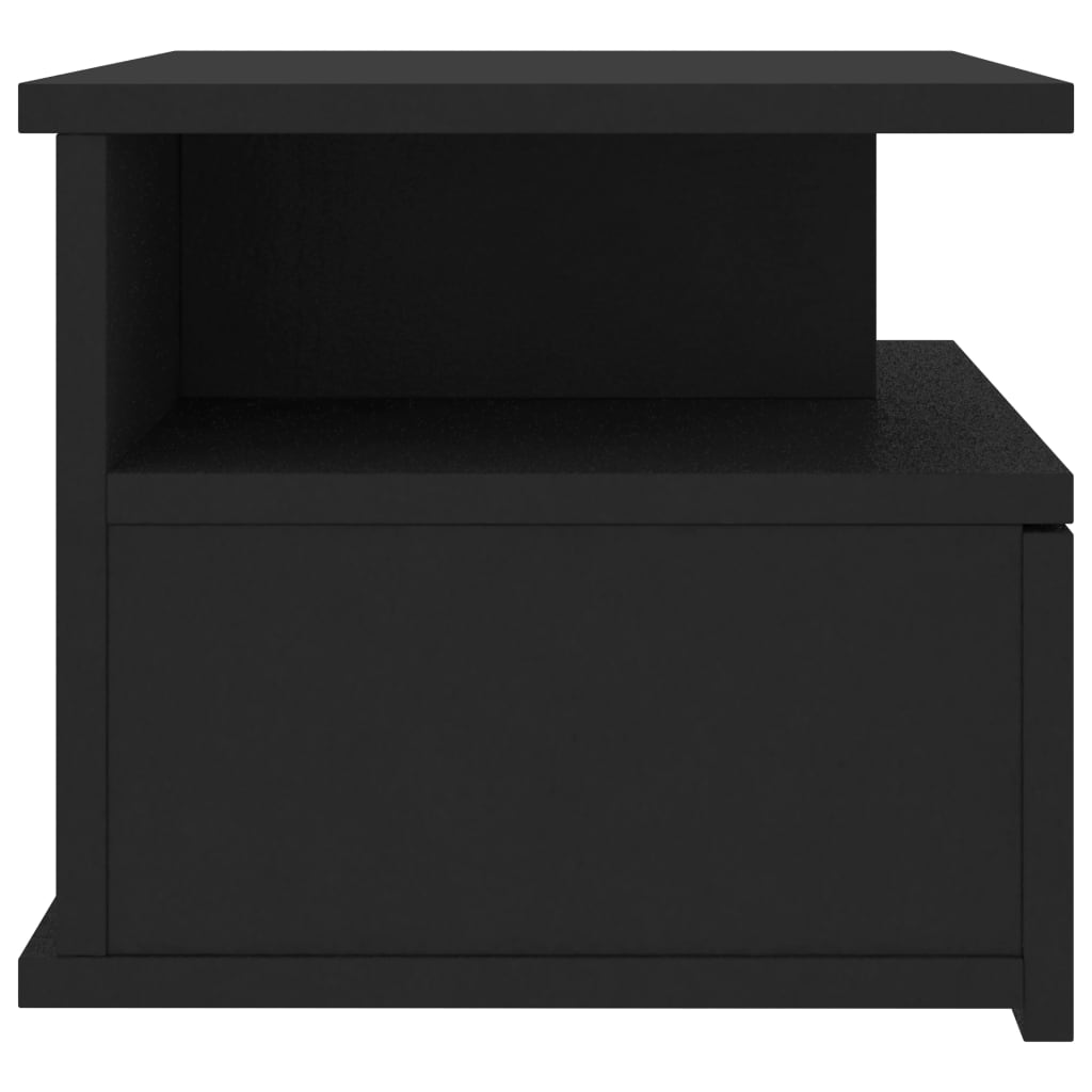Kelluvat yöpöydät 2 kpl musta 40x31x27 cm - Sisustajankoti.fi
