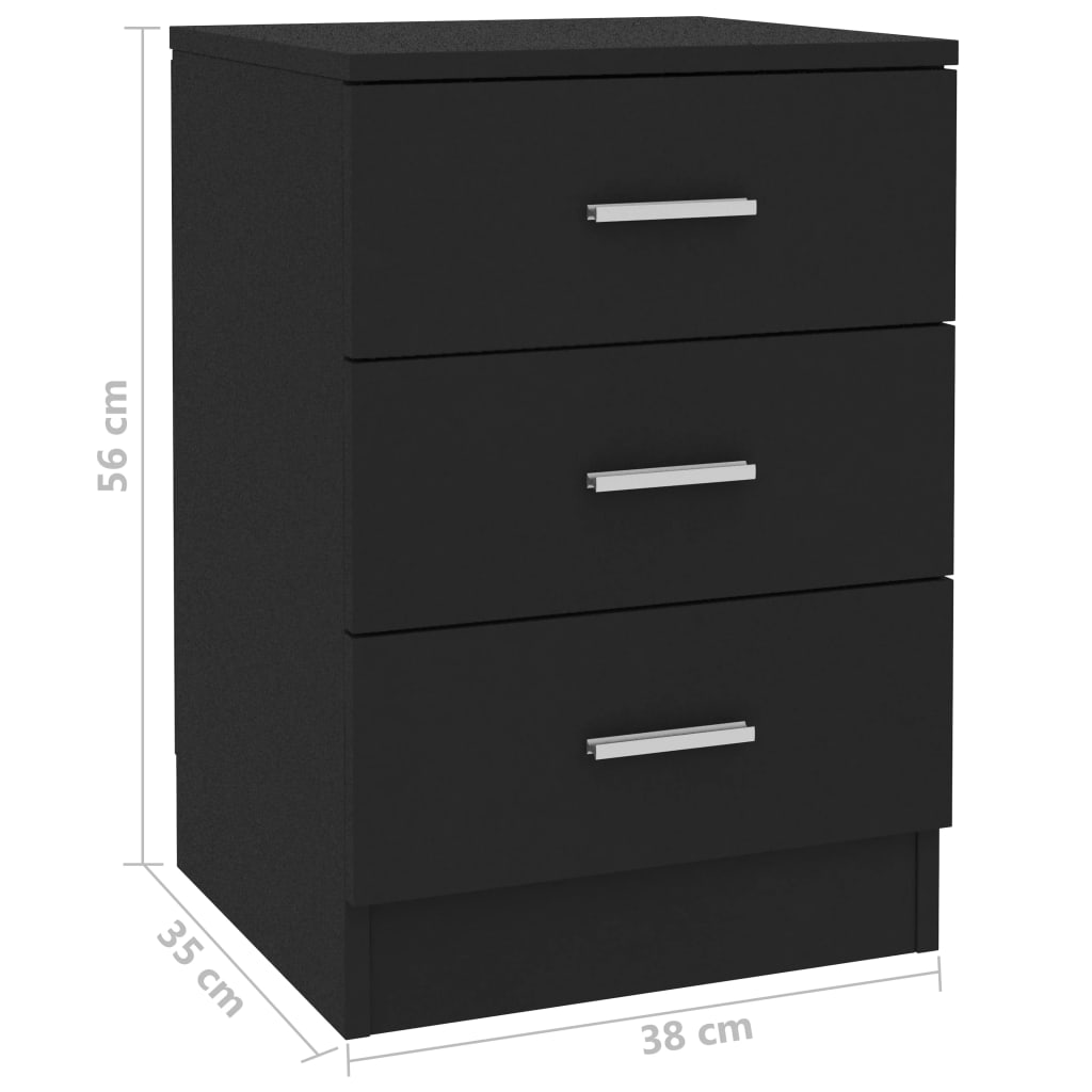 Yöpöytä musta 38x35x56 cm - Sisustajankoti.fi