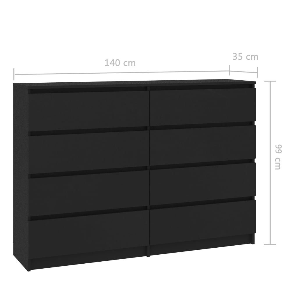 Senkki musta 140x35x99 cm - Sisustajankoti.fi