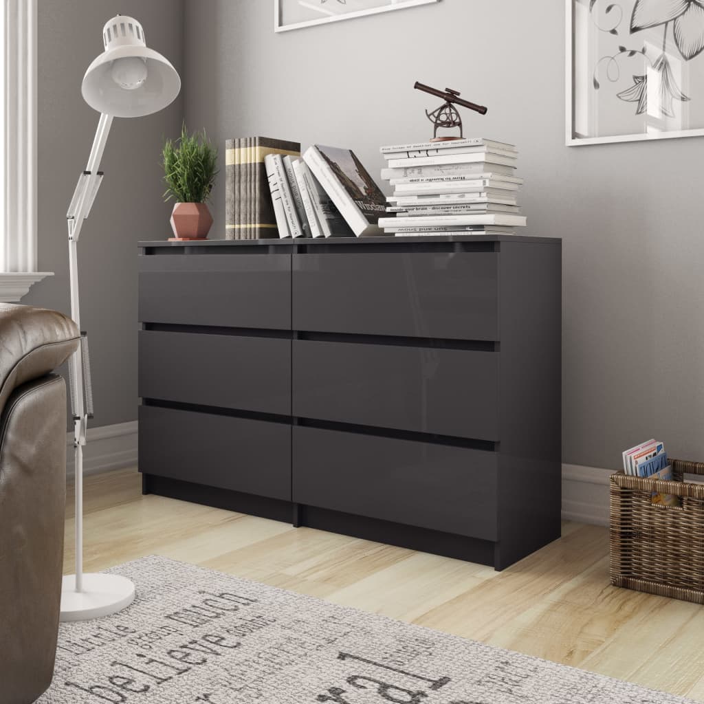 Senkki korkeakiilto harmaa 120x35x76 cm - Sisustajankoti.fi