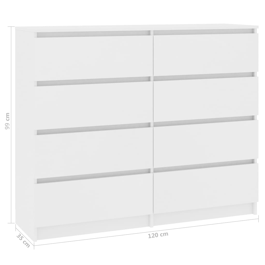 Laatikosto senkki valkoinen 120x35x99 cm - Sisustajankoti.fi