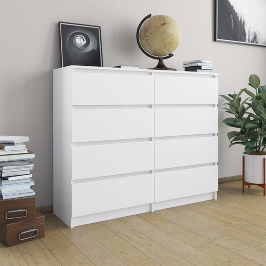 Laatikosto senkki valkoinen 120x35x99 cm - Sisustajankoti.fi