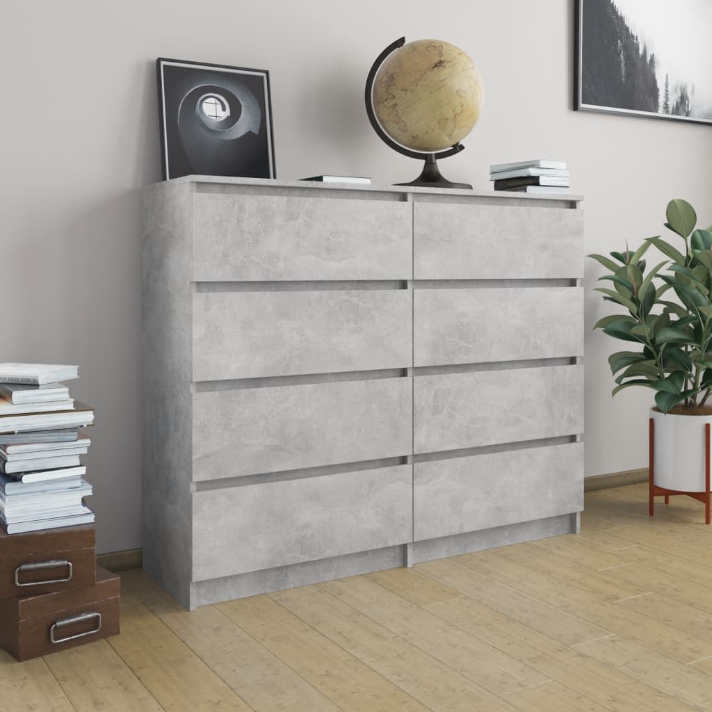 Laatikosto senkki betoninharmaa 120x35x99 cm - Sisustajankoti.fi