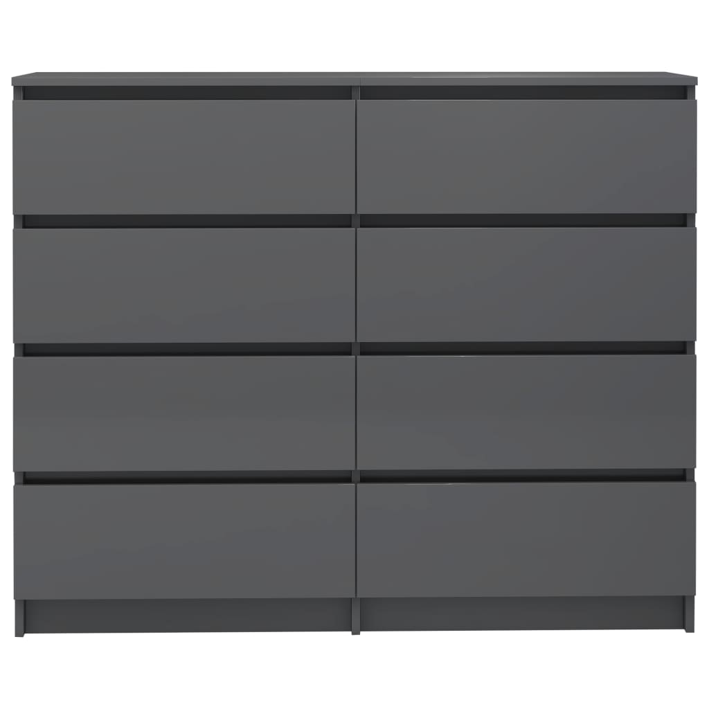 Laatikosto senkki korkeakiilto harmaa 120x35x99 cm - Sisustajankoti.fi