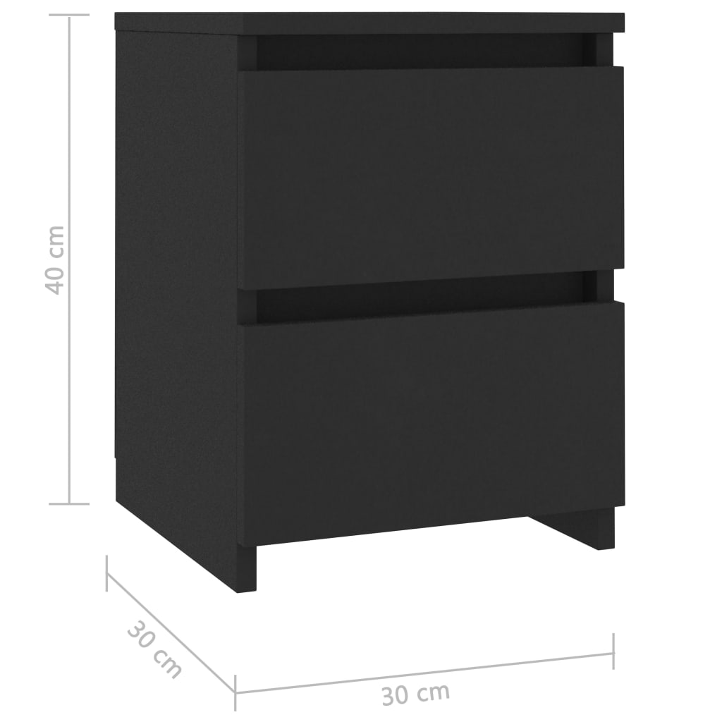 Yöpöytä musta 30x30x40 cm - Sisustajankoti.fi
