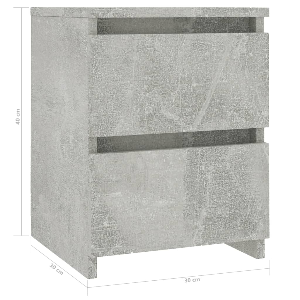 Yöpöytä betoninharmaa 30x30x40 cm - Sisustajankoti.fi