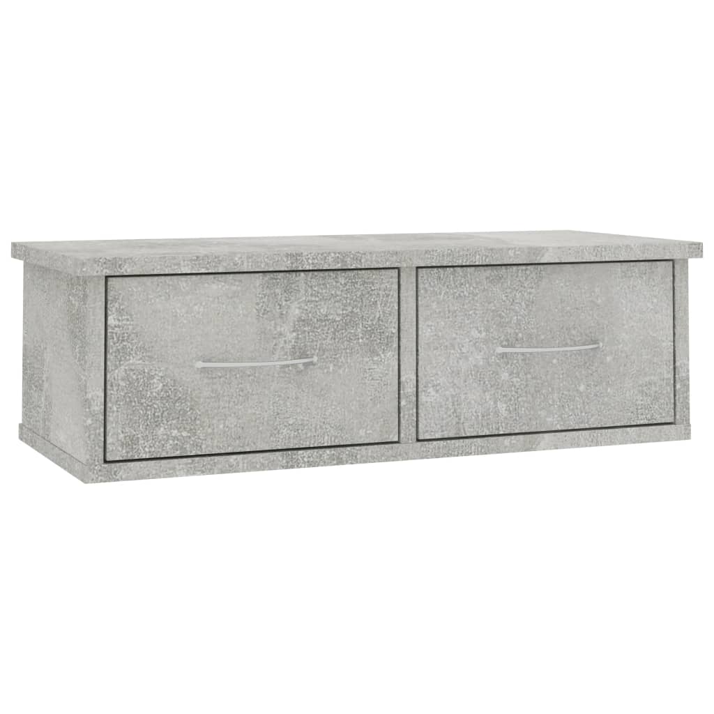 Seinälaatikkohylly betoninharmaa 60x26x18,5 cm - Sisustajankoti.fi