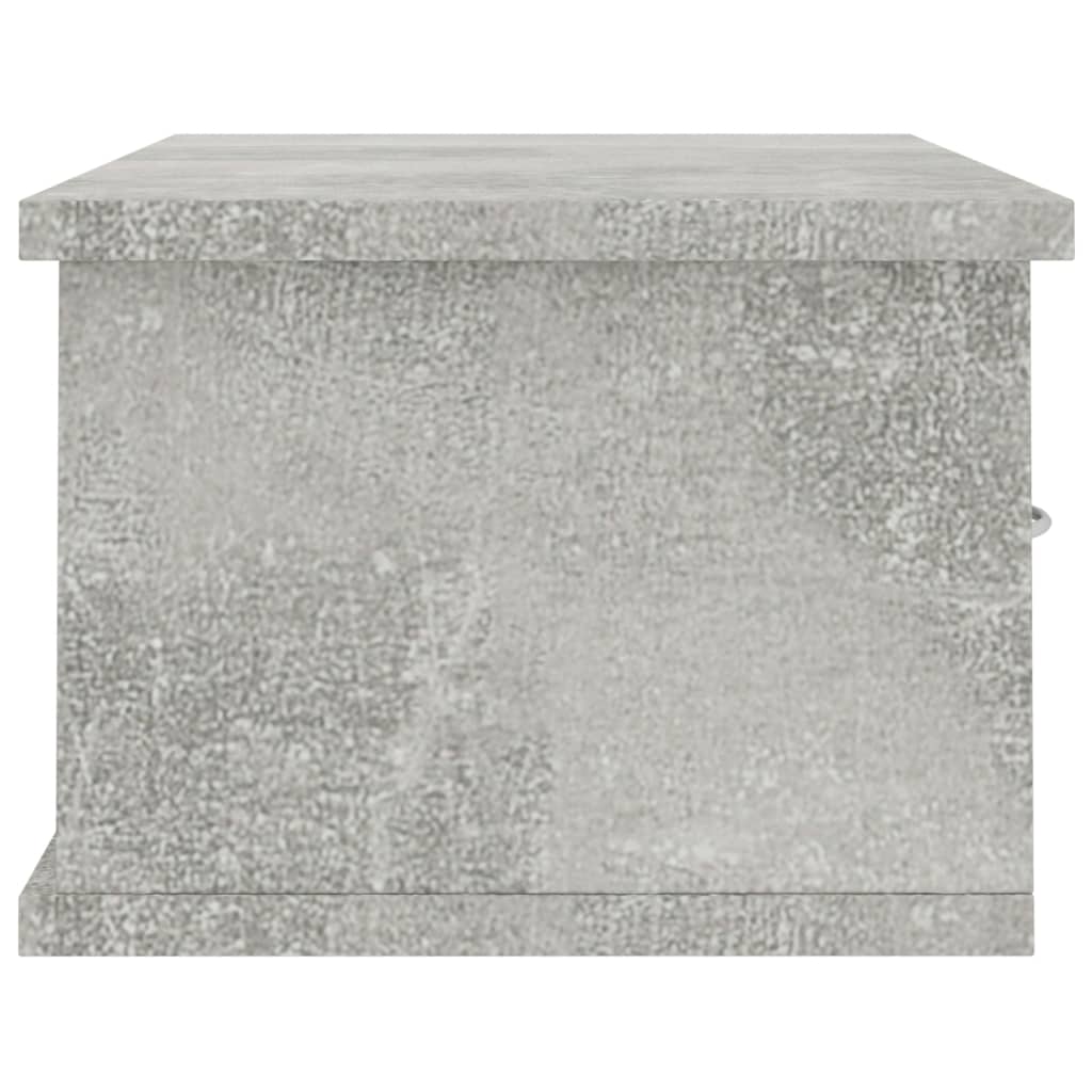 Seinälaatikkohylly betoninharmaa 60x26x18,5 cm - Sisustajankoti.fi