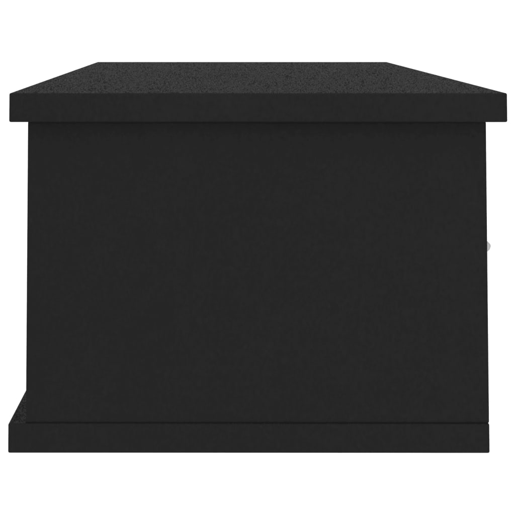 Seinälaatikkohylly musta 88x26x18,5 cm - Sisustajankoti.fi