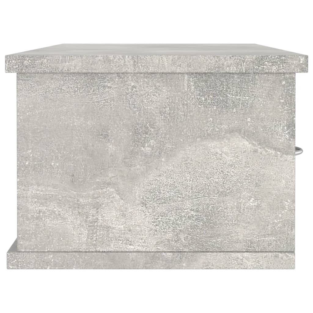Seinälaatikkohylly betoninharmaa 88x26x18,5 cm - Sisustajankoti.fi