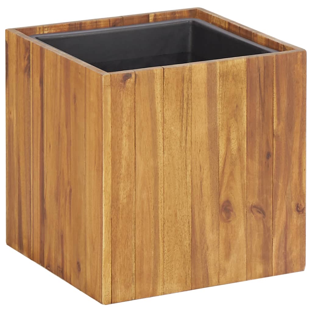 Korotettu kukkalaatikko 33,5x33,5x33,5 cm täysi akaasiapuu - Sisustajankoti.fi