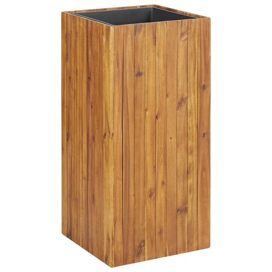 Korotettu kukkalaatikko 43,5x43,5x90 cm täysi akaasiapuu - Sisustajankoti.fi