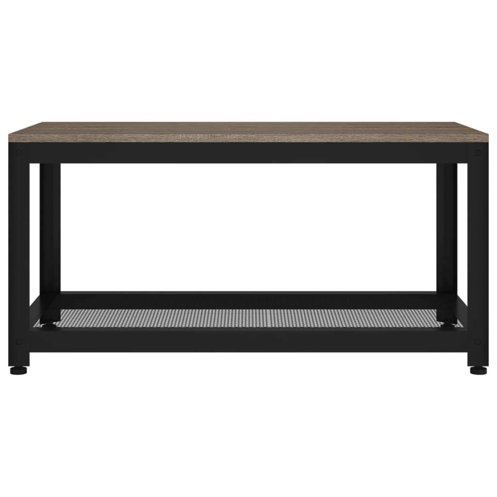 Sohvapöytä harmaa ja musta 90x45x45 cm MDF ja rauta - Sisustajankoti.fi