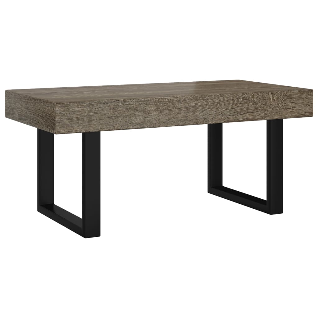Sohvapöytä harmaa ja musta 90x45x40 cm MDF ja rauta - Sisustajankoti.fi