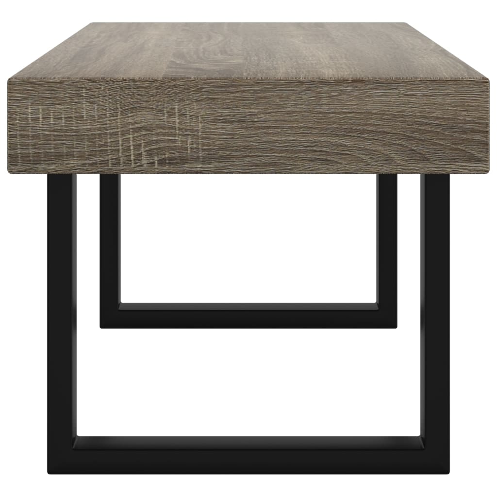 Sohvapöytä harmaa ja musta 90x45x40 cm MDF ja rauta - Sisustajankoti.fi