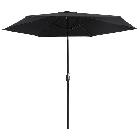 Aurinkovarjo metallirunko 300 cm musta - Sisustajankoti.fi