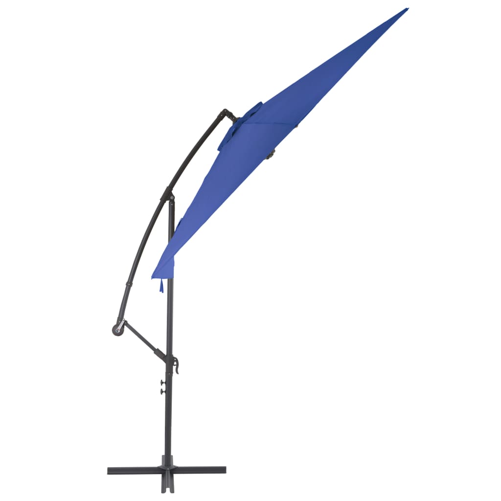 Riippuva aurinkovarjo alumiinipylväällä 300 cm sininen - Sisustajankoti.fi