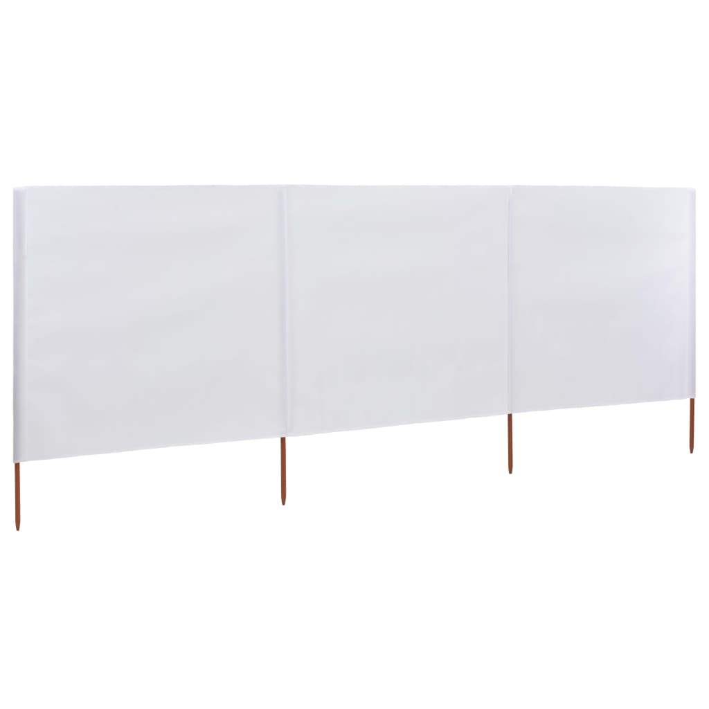 Tuulensuojakangas 3 paneelilla 400x80 cm hiekan valkoinen - Sisustajankoti.fi