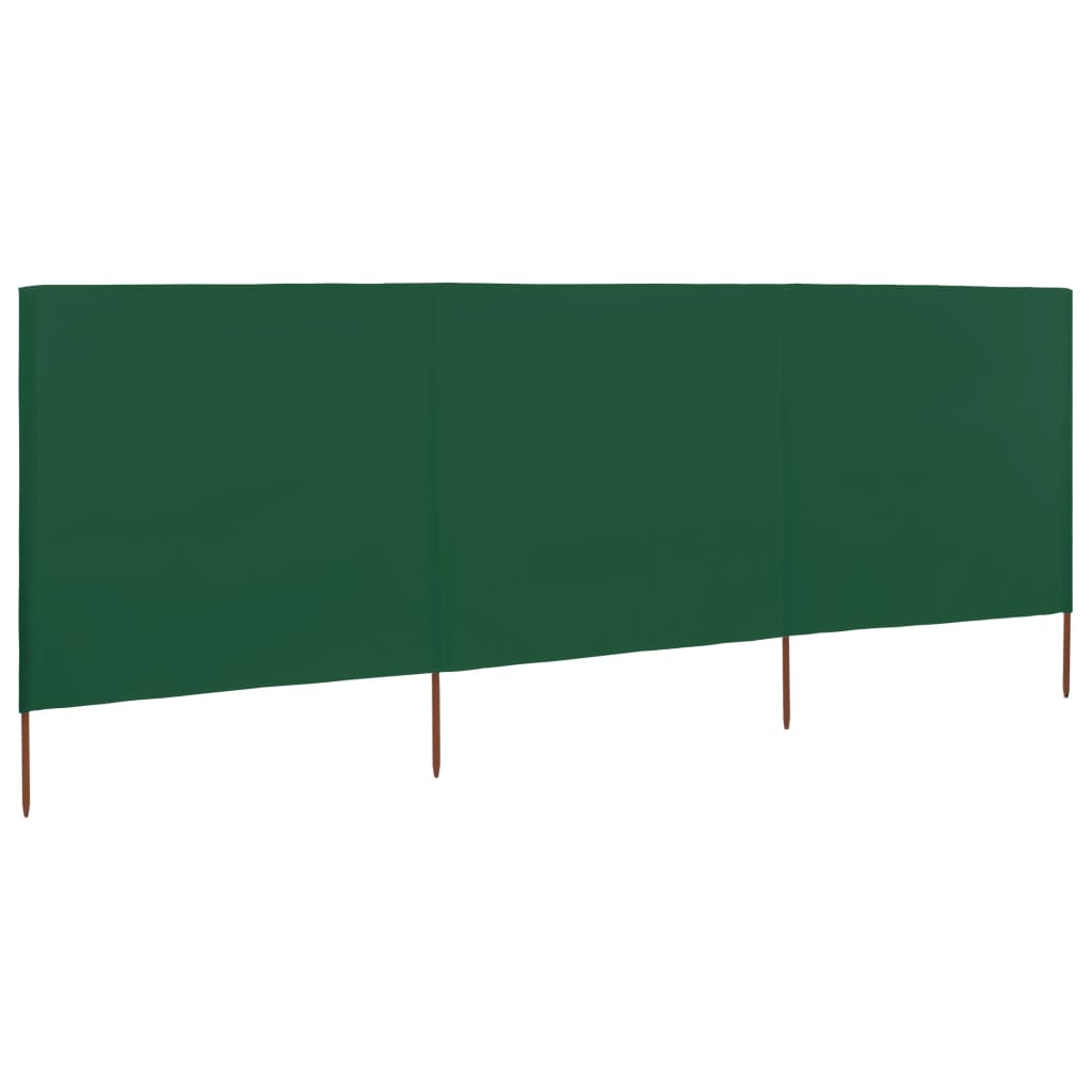 Tuulensuojakangas 3 paneelilla 400x80 cm vihreä - Sisustajankoti.fi