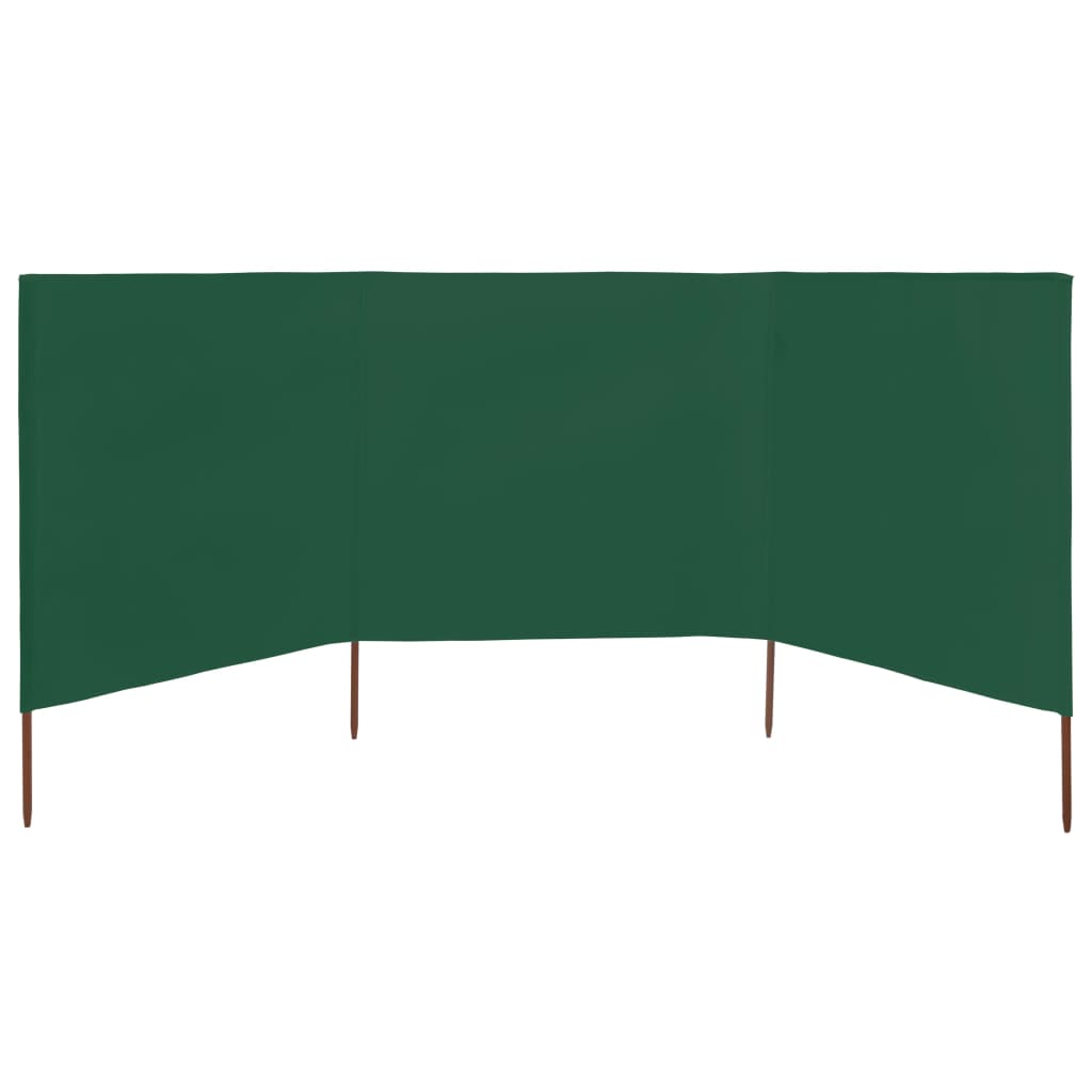 Tuulensuojakangas 3 paneelilla 400x80 cm vihreä - Sisustajankoti.fi